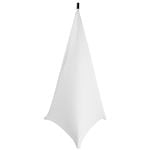 On Stage SSA100W Speaker and Lighting Stand Skirt White Front View